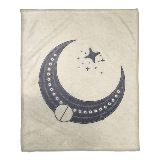 Half Moon Pattern 3 50&#x22; x 60&#x22; Coral Fleece Blanket
